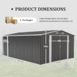 Outdoor Storage Shed, Utility Metal Garden Tool Shed