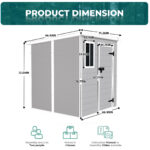 Resin Outdoor Storage Shed, Plastic Garden Shed with Floor