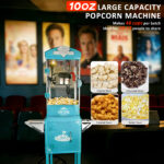 Commercial Popcorn Machine with Cart & Wheels