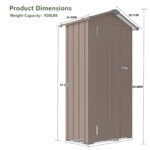 Outdoor Storage Shed, Metal Garden Tool Shed with a Solid Lock System