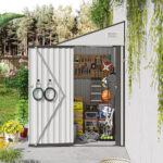 8 X 4 Ft Outdoor Storage Shed, Metal Garden Tool Shed