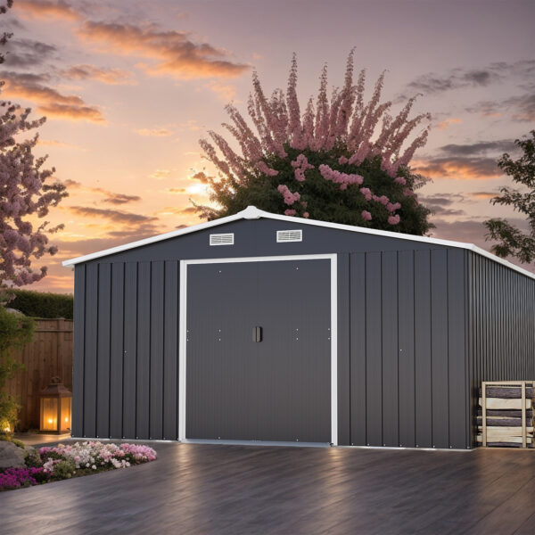 Outdoor Storage Shed, 12x10 FT Large Backyard Sheds