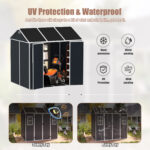 Resin Outdoor Storage Shed, Waterproof Plastic Garden Shed