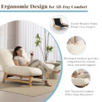 43.3" Oversized Accent Chairs for Living Room & Bedroom, Giant Bean Bag Cloud Chair