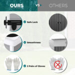 Resin Outdoor Storage Shed, Plastic Garden Shed with Floor