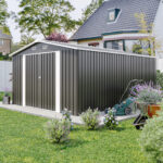 Outdoor Storage Shed, Utility Metal Garden Tool Shed