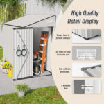 8 X 4 Ft Outdoor Storage Shed, Metal Garden Tool Shed