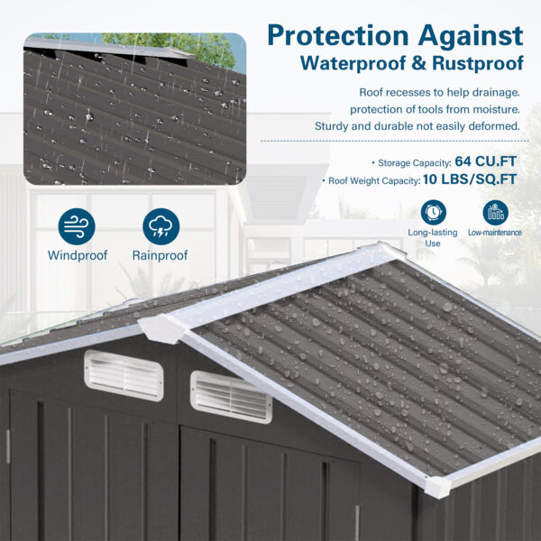 Outdoor Storage Shed, Metal Tool Shed