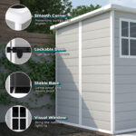 Resin Outdoor Storage Shed, Plastic Garden Shed with Floor