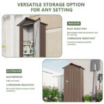 Outdoor Storage Shed, Metal Garden Tool Shed with a Solid Lock System