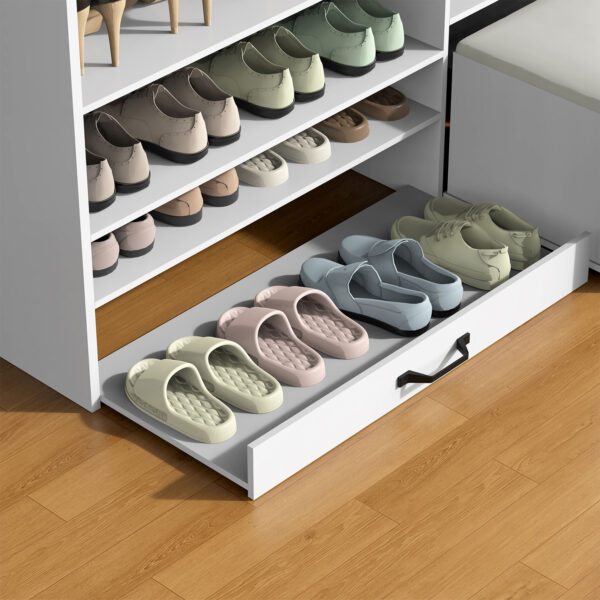 41.3" Shoe Cabinet Storage for Hallway, Entrance, White