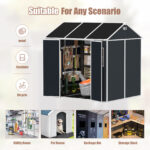 Resin Outdoor Storage Shed, Waterproof Plastic Garden Shed