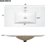 72'' Bathroom Vanities with Ceramic Sink Combo. Freestanding Double Bathroom Vanity Storage Cabinet 4 Soft Closing Doors & 2 Drawers Floor Standing Storage (White)