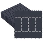 Interlocking Tile 44PCS. DIY Module Interlocking Decking Tiles. Plastic Interlocking Drainage Floor Tiles. Floor Tile Outdoor and Indoor for Porch. Poolside. Balcony. Backyard