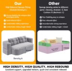 2-in-1 Foldable Sofa Convertible Sleeper Foam Sofa Bed with Multi Functional Blanket
