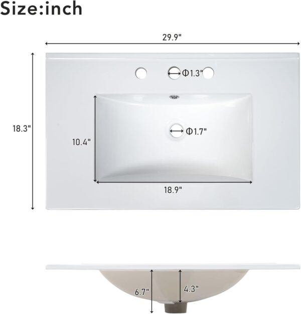 60 Inch Bathroom Vanities with Ceramic Sink Combo