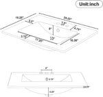 24 Bathroom Vanity with Sink. Bathroom Cabinet with Door Shelf. Deep Drawer. 2-Tier Pull-Out Basket. Solid Wood Frame Bathroom Vanities (Black)