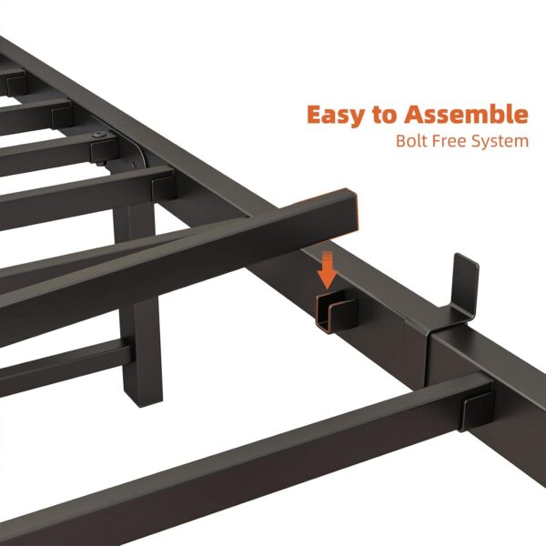 Twin Size Bed Frame with Storage Headboard and LED Lights