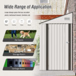 8 X 4 Ft Outdoor Storage Shed, Metal Garden Tool Shed