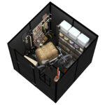 6x6 FT Resin Outdoor Storage Shed, Waterproof Plastic Garden Shed