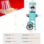 Commercial Popcorn Machine with Cart & Wheels