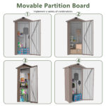 Outdoor Storage Shed, Metal Garden Tool Shed with a Solid Lock System