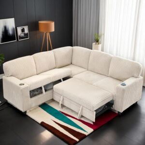 81'' Modular Sectional Sleeper Sofa with Pull Out Bed