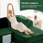 Double Chaise Lounge Chair Indoor Upholstered Boneless Sofa Bed