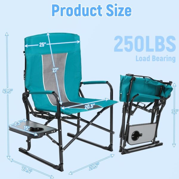 Camping Directors Chair with Side Table