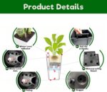 2 Pack Tall Planters for Indoor or Outdoor Plants. Self-Watering Pots with Drain Holes. 22-Inch High Faux Rattan Design Modern Tall Square Planter Box for Porch. Patio. Backyard (Pack of 2. Brown)