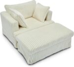 47.8 Oversized Chaise Lounge Chair with Ottoman