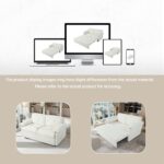 Convertible Pull-Out Queen Sleeper Sofa, 3-in-1 Sofa Bed with Side Storage & 8 Silent Casters