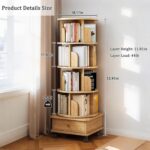 Rotating Bookshelf, 360° Display Round Spinning Bookshelf