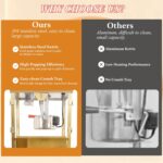 Upgraded 16oz Commercial Popcorn Machine with Cart 850W for Home Party