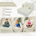 47.8 Oversized Chaise Lounge Chair with Ottoman