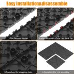 44 PCS Plastic Interlocking Deck Tiles. 12 x 12 Patio Outdoor Deck Tiles. Easy and Quick Installation. Patio Floor Decking Tiles for Porch. Poolside. Balcony. Backyard. Indoor and Outdoor Use