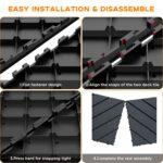 Interlocking Tile 44PCS. Drainage Tiles 12 x 12 Splicing. Square Outdoor All Weather Use Interlocking Drainage Floor Tiles. Non-Slip Drainage Holes for Porch. Poolside. Balcony. Backyard (Brown)