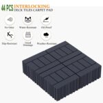 Interlocking Tile 44PCS. DIY Module Interlocking Decking Tiles. Plastic Interlocking Drainage Floor Tiles. Floor Tile Outdoor and Indoor for Porch. Poolside. Balcony. Backyard