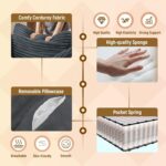 64L Oversized Chaise Lounge Chair Indoor Boneless Couch Chair with 3 Pillows