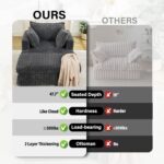 47.8 Oversized Chaise Lounge Chair with Ottoman