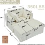 47.8 Oversized Chaise Lounge Chair with Ottoman