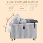 54 Convertible Sofa Bed. 3-in-1 Sleeper Sofa with Pull-Out Bed