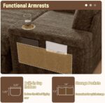 42 W Oversized Chaise Lounge Chair Indoor with Storage and Ottoman