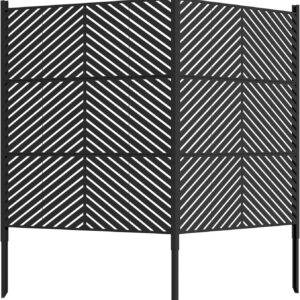 47 W x 47 H Outdoor Privacy Screen Fence Panels – Air Conditioner Fence Panels. Pool Equipment Enclosure. Trash Can Screens Fence Kit – Easy Installation & Multi-Purpose Security (Style 2)