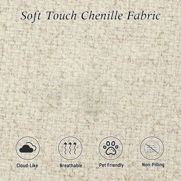 56'' Oversized Chaise Lounge Chair Chenille Accent Chair Sofa Recliner Bed for Living Room