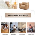 Giant Bean Bag Sofa Chairs. Oversized Bean Bag Couch. Modern Lazy Sofa Chair with Memory Foam Filled. Floor Lounge Chair for Living Room. Bedroom. Apartment (Coffee)