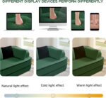 Double Chaise Lounge Chair Indoor Upholstered Boneless Sofa Bed