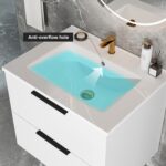 36 Inch Bathroom Vanity with Sink. Floating Ceramic Sink Bathroom Vanity with 2 Soft-Closing Drawers Wall-Mounted Bath Room Vanities for Small Space (White. 36'')