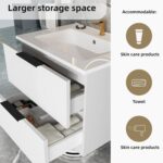 36 Inch Bathroom Vanity with Sink. Floating Ceramic Sink Bathroom Vanity with 2 Soft-Closing Drawers Wall-Mounted Bath Room Vanities for Small Space (White. 36'')