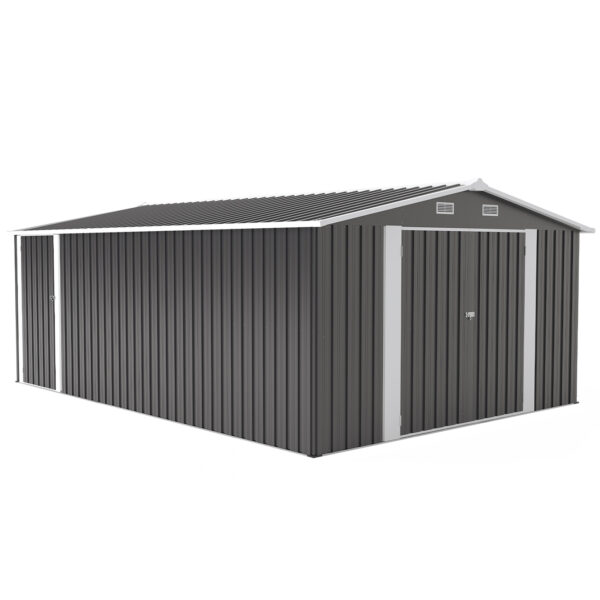 Outdoor Storage Shed, Utility Metal Garden Tool Shed